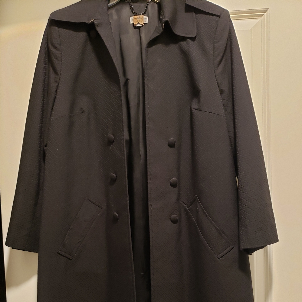 Black textured coat